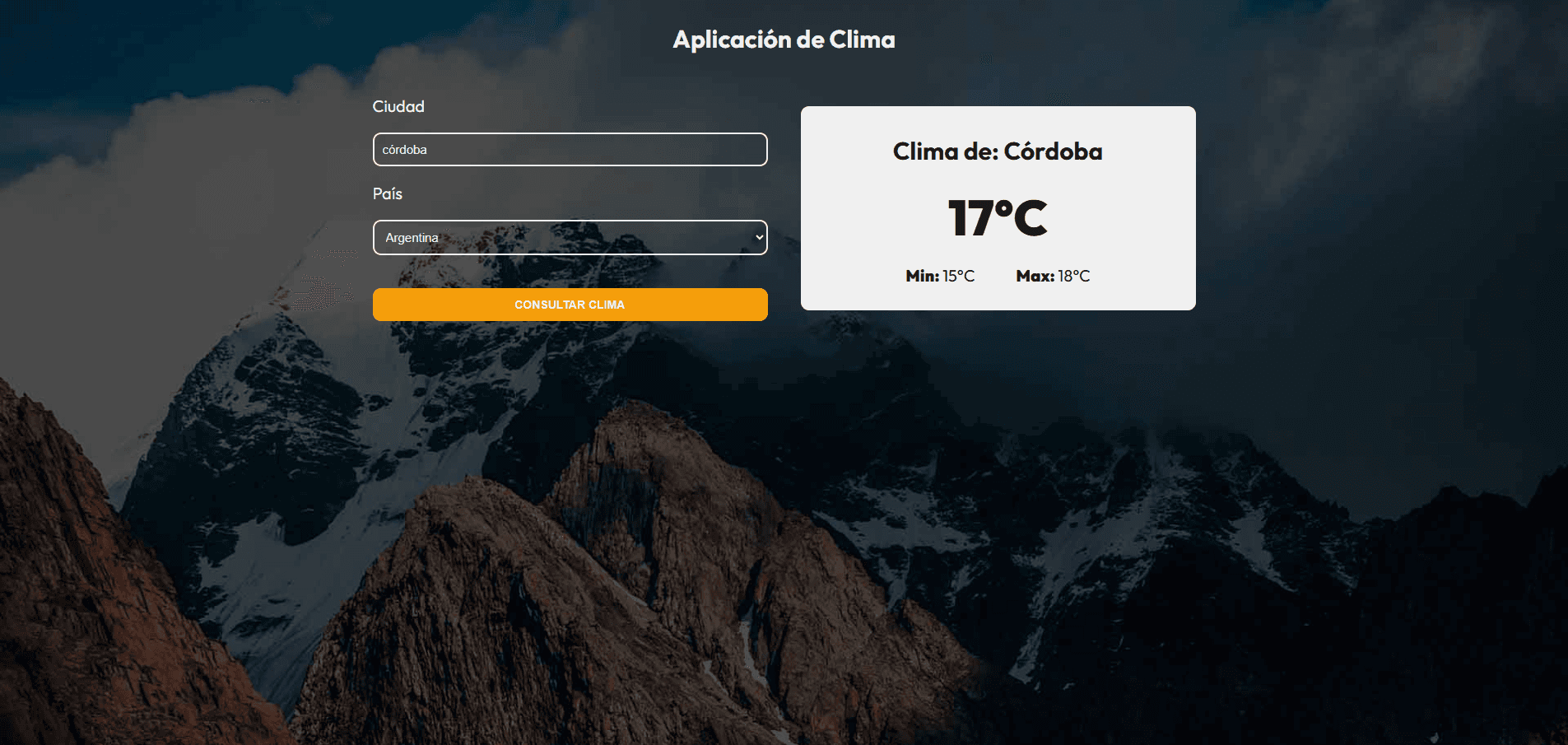 Consultador de Clima