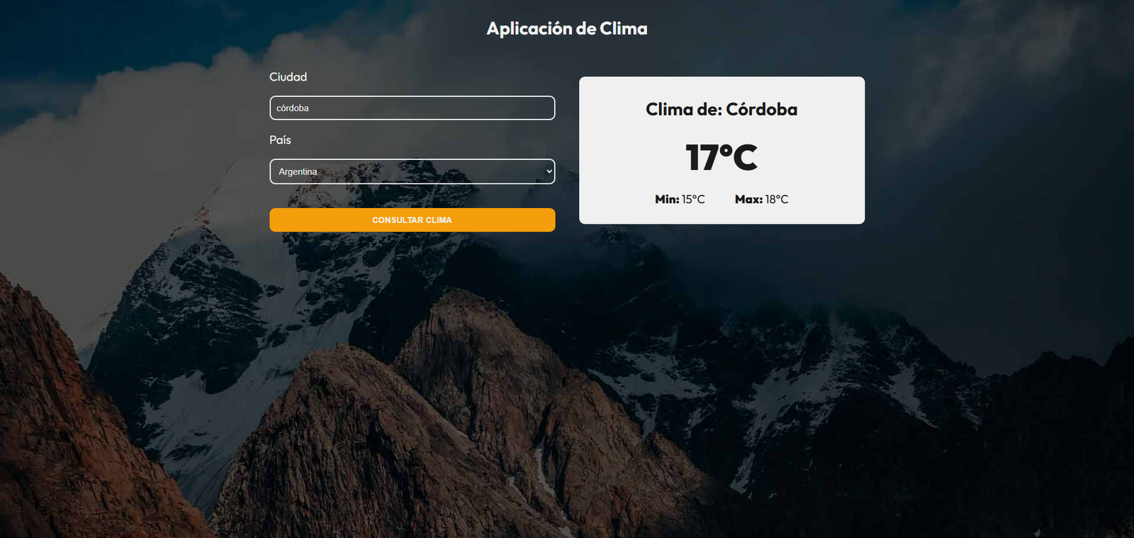 Consultador de Clima